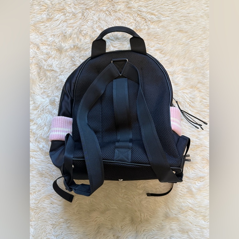 Miu Miu Black Nylon/Knit Cat Applique Backpack - Picture 7 of 9